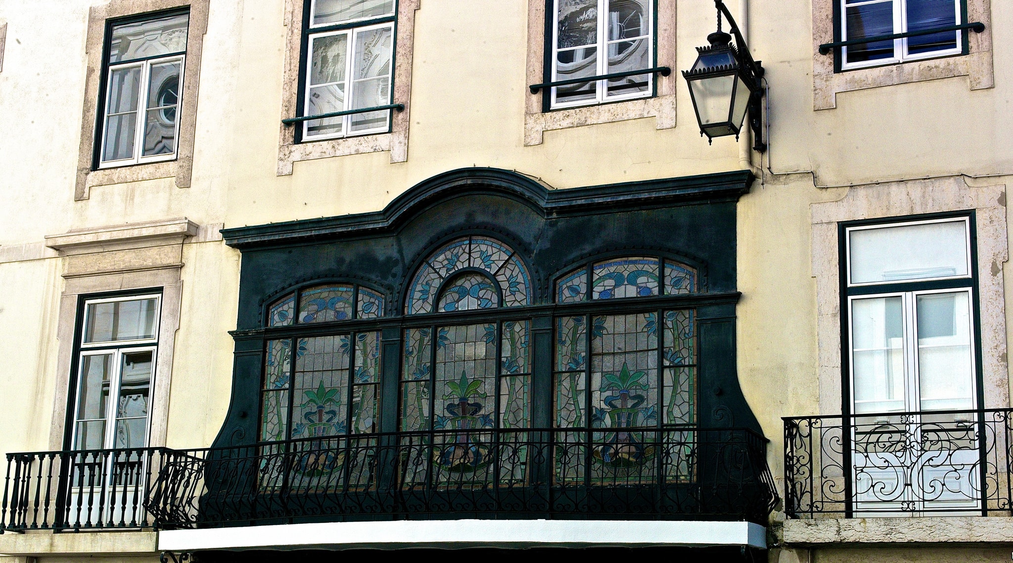 flamboyant window of an old building