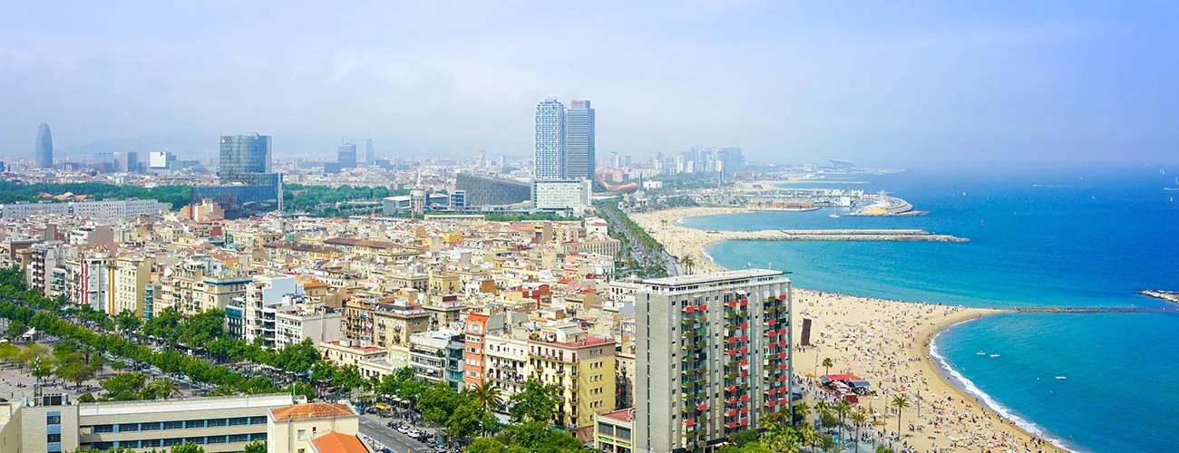 Vista aèria del mercat immobiliari de Barcelona.