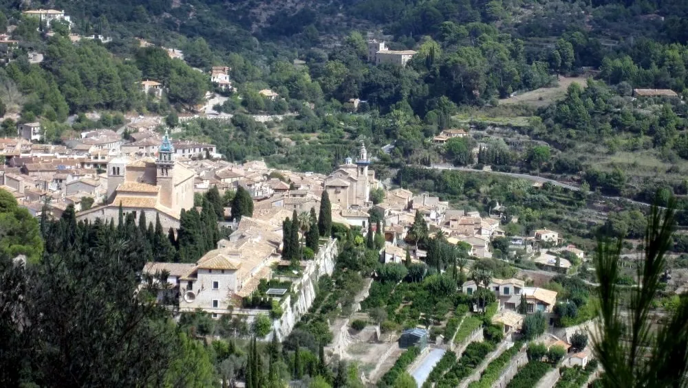 Parish Church of Sant Joan Baptista overlooking the village of Deià