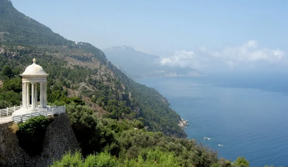 The historic Son Marroig estate pavilion overlooking the sea near Deià