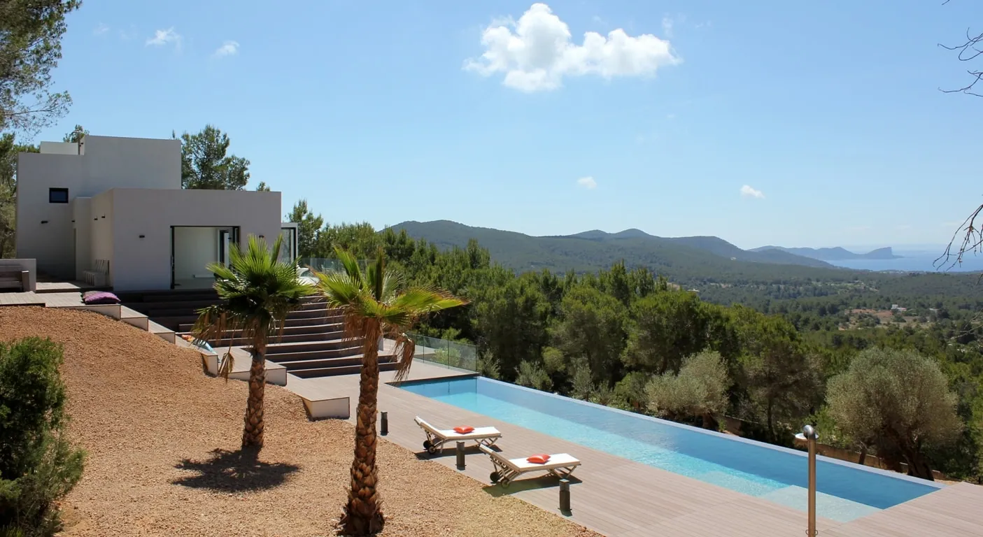 Stunning view from Es Cubells property.