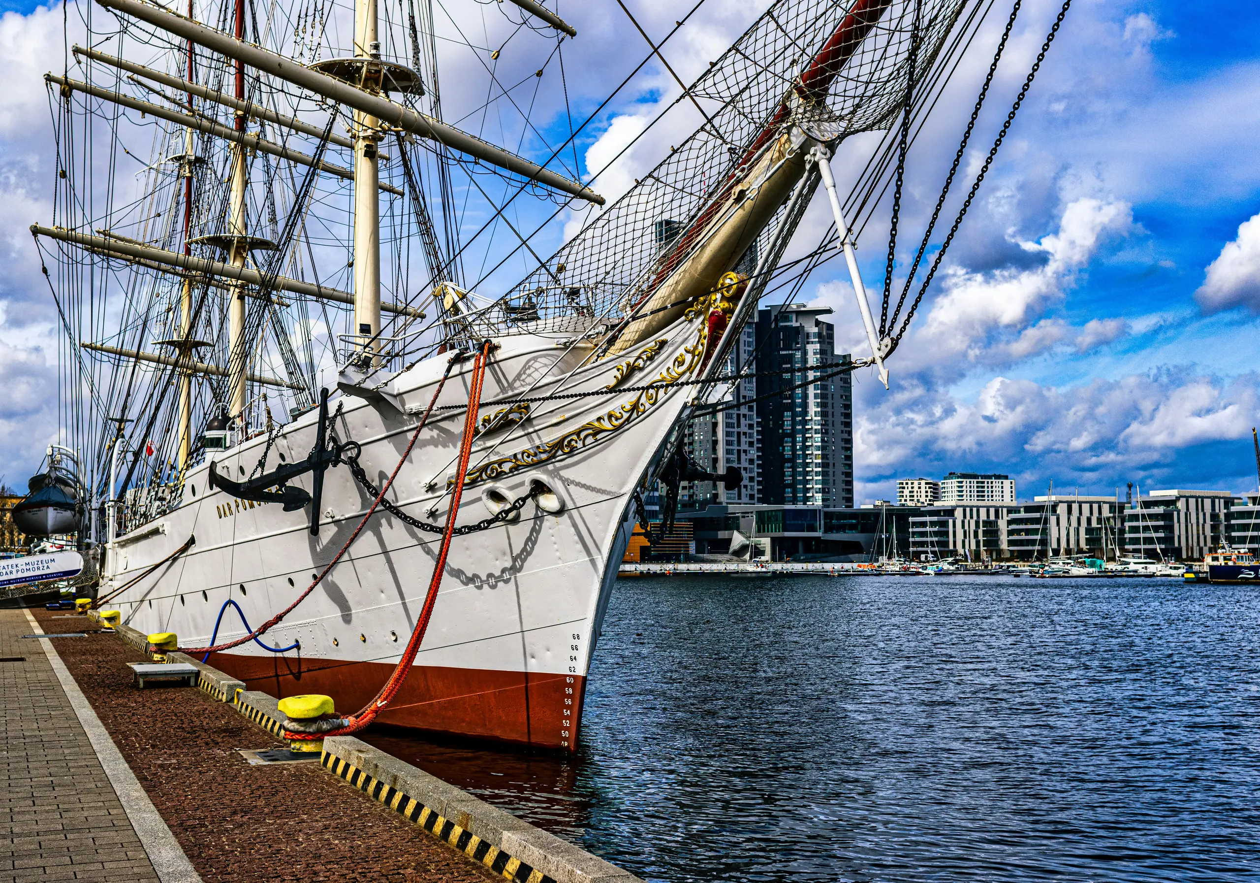 The ship "Dar Pomorza" in Gdynia