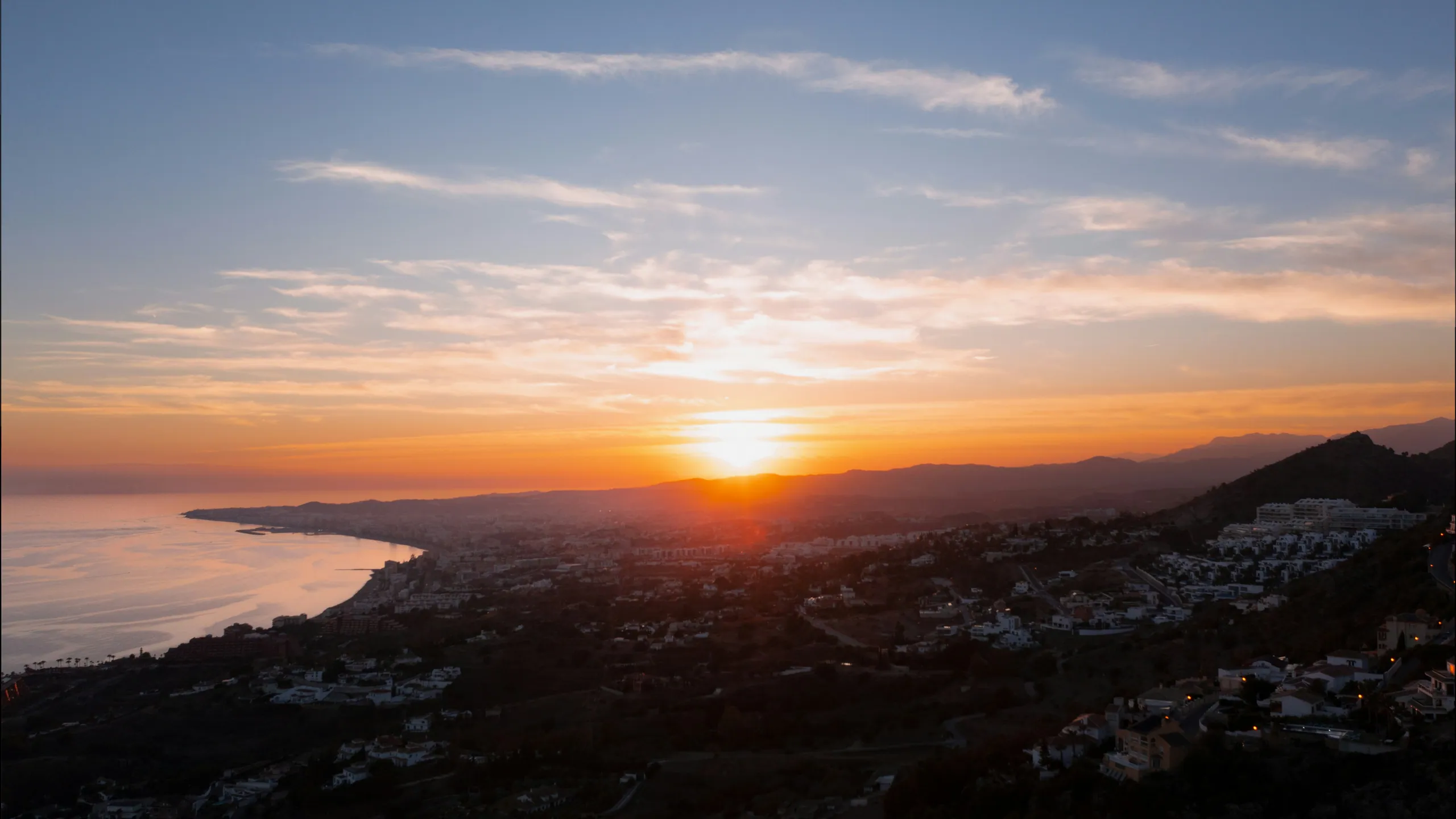 Posta de sol a Màlaga, Espanya