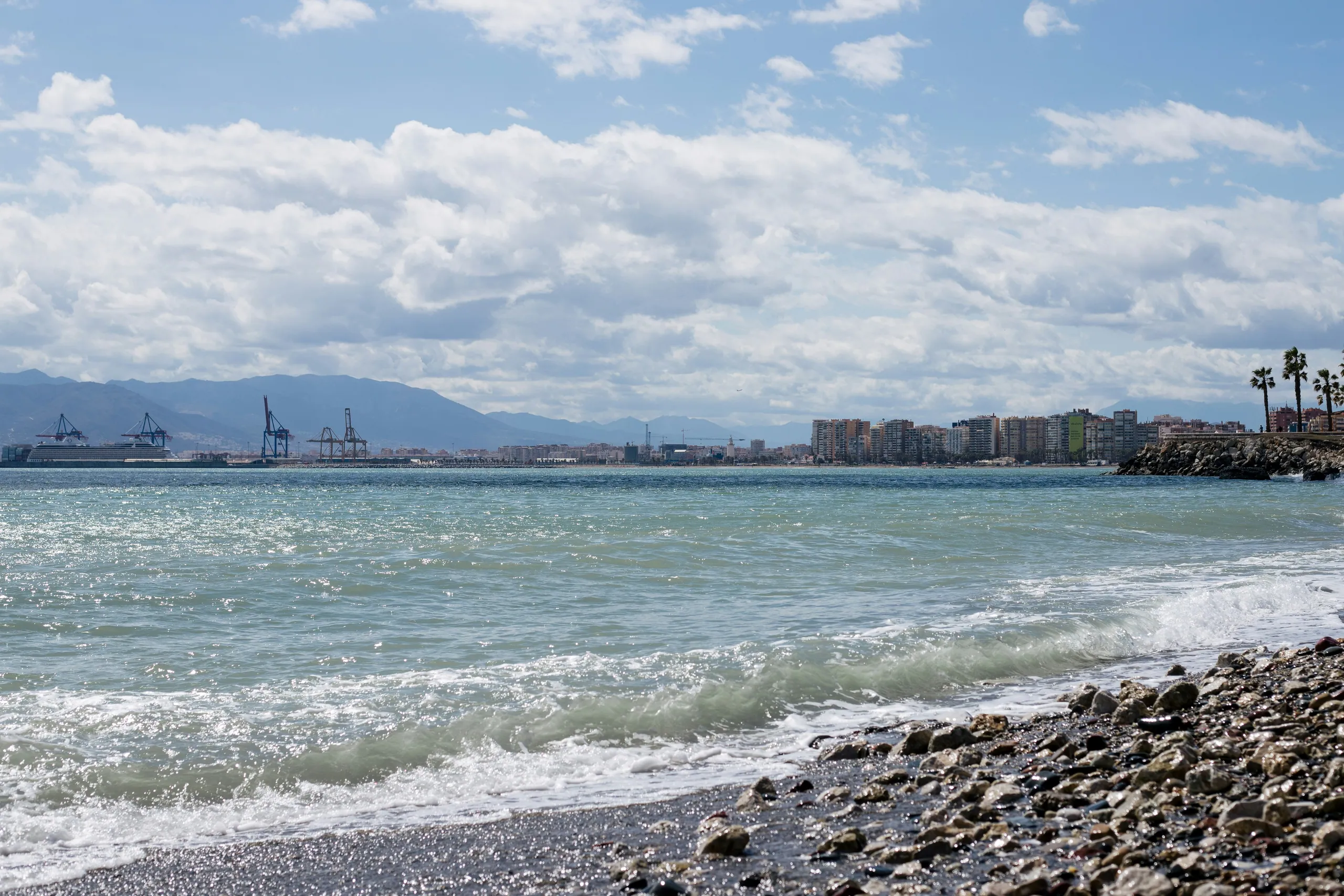 Platja a Màlaga, Espanya