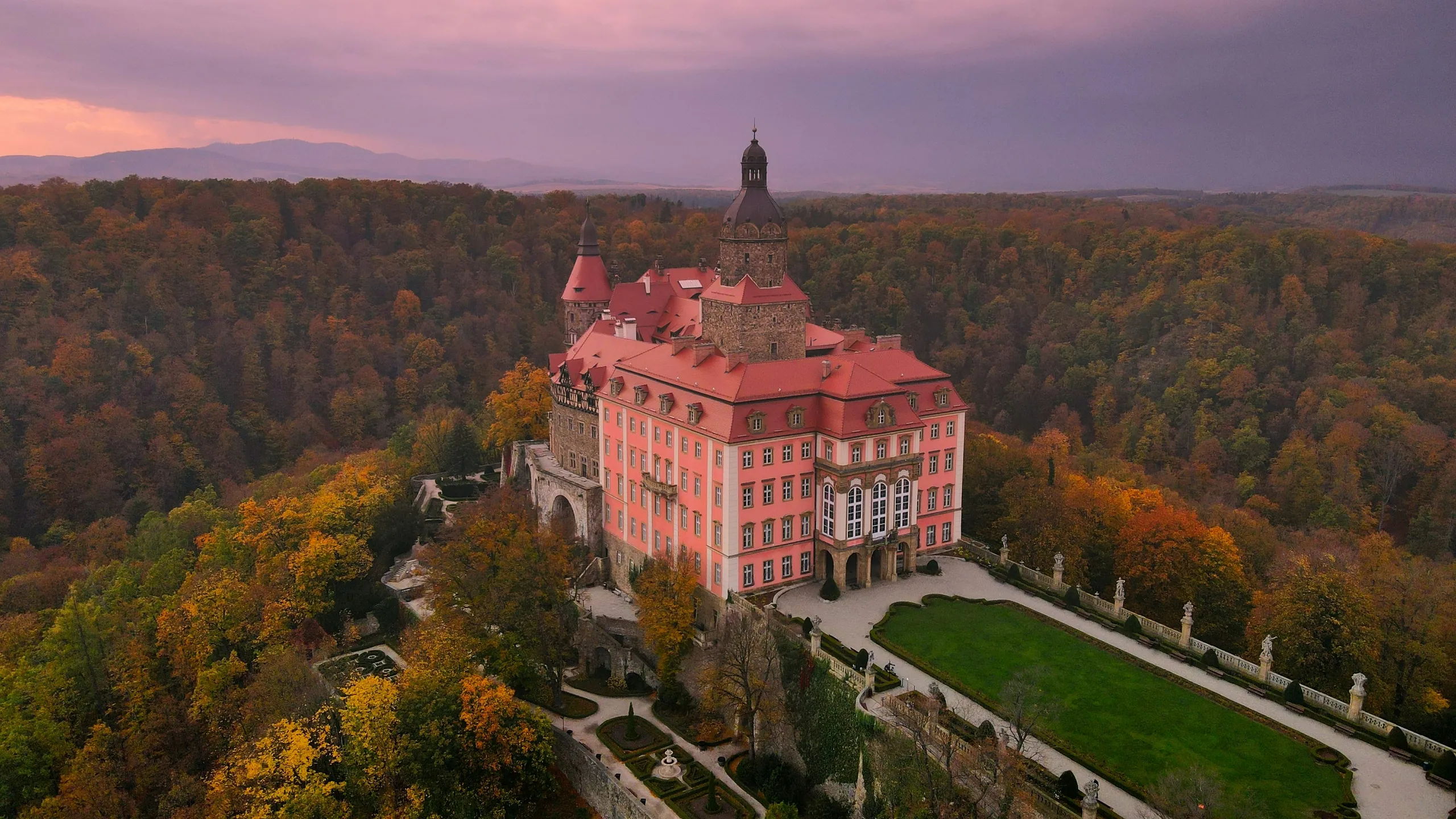 Książ Castle, a touristic site near Wroclaw, in Poland