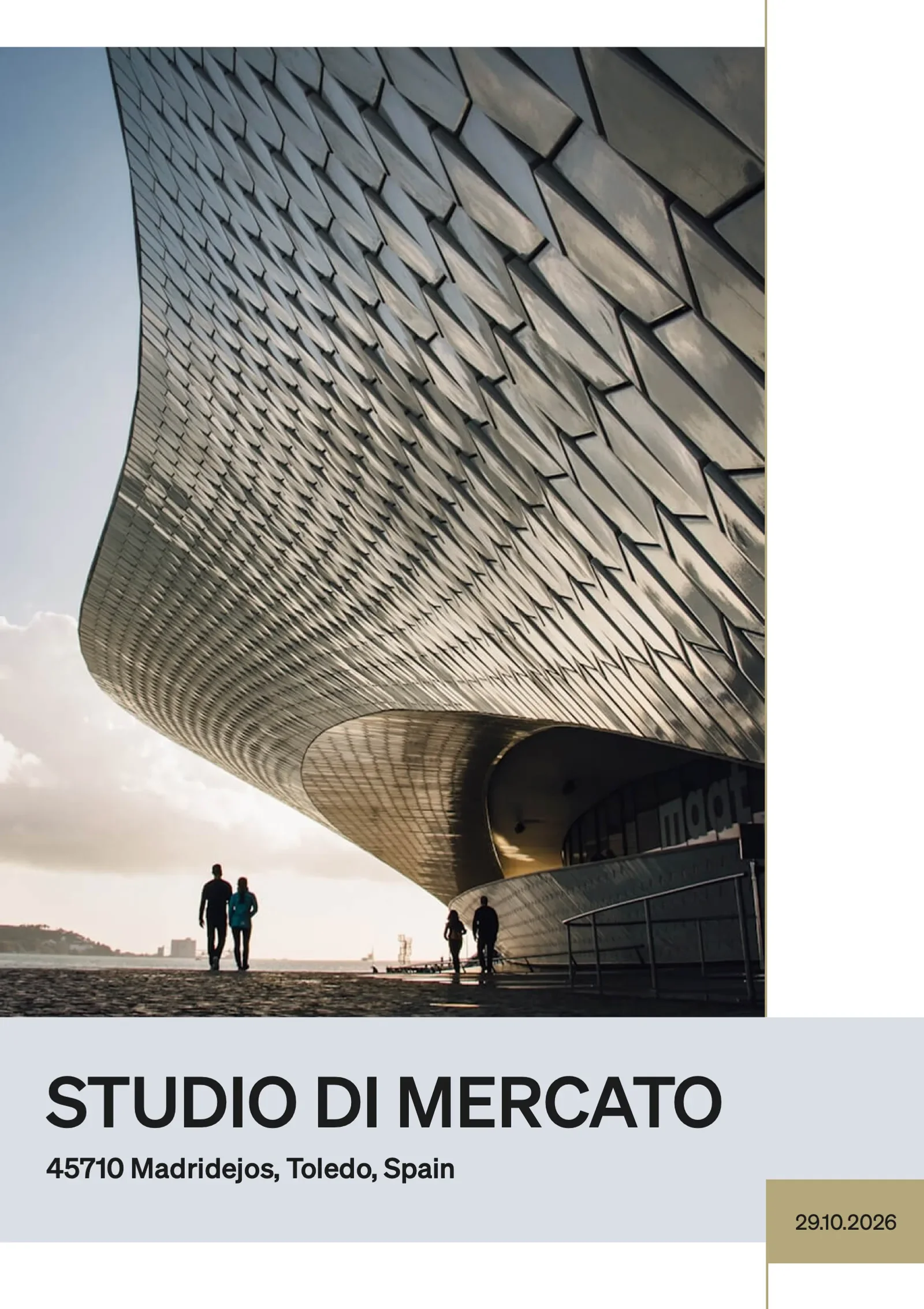 Copertina di uno studio di mercato per un appartamento a Madridejos, Toledo, generata dall'AI Presentation Builder il 29 ottobre 2026.