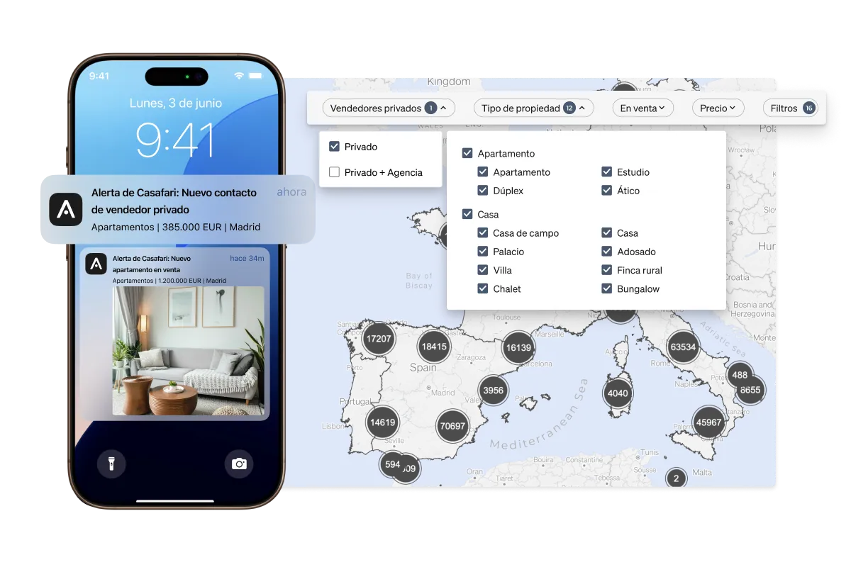 Market Lead API permet als usuaris rebre les dades immobiliàries més actuals i rebre notificacions sobre oportunitats de mercat.