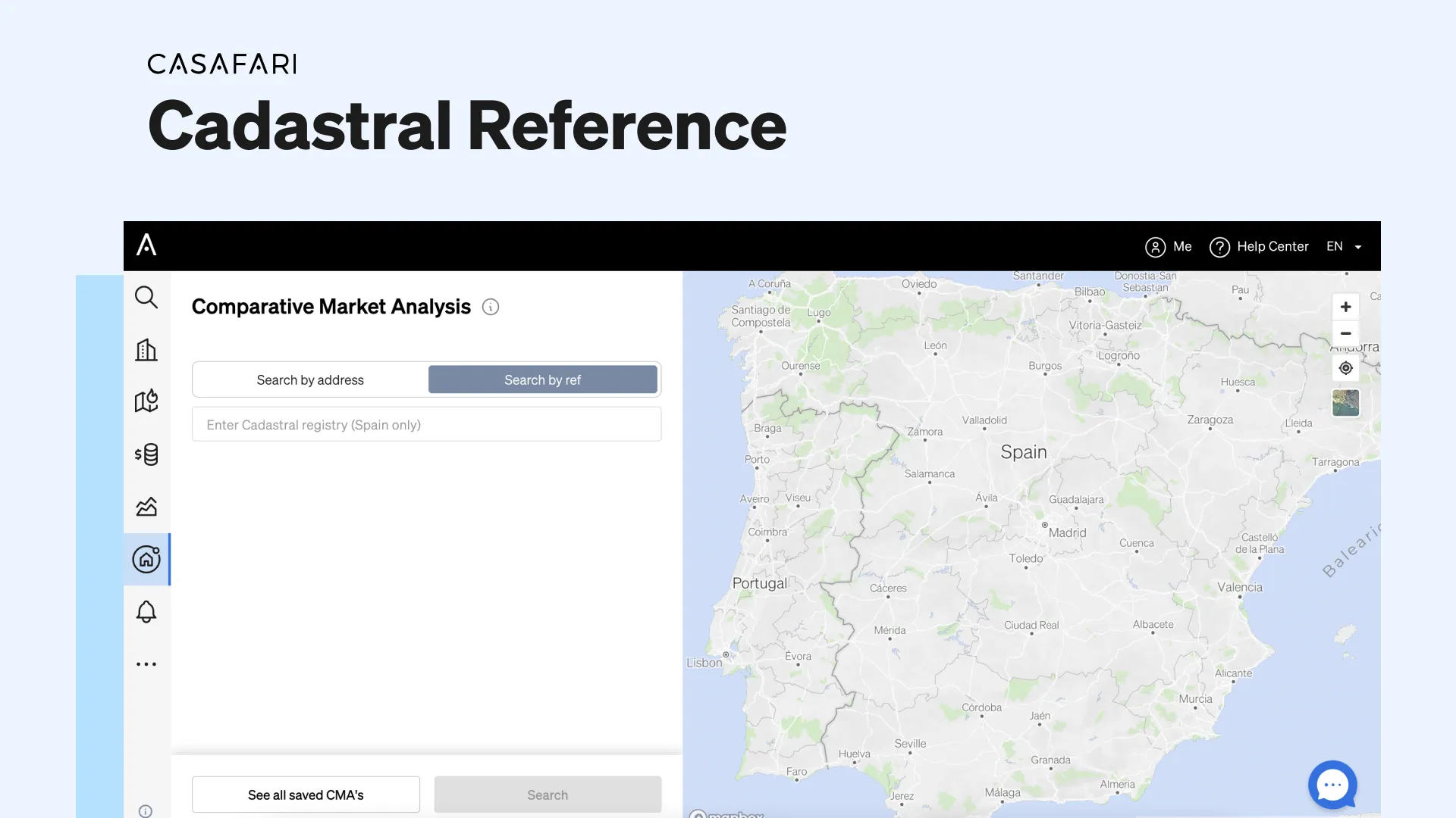 Cadastral reference of properties inside CASAFARI's Property Sourcing