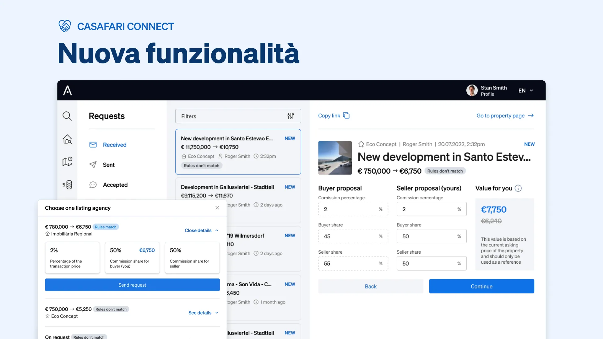 Nuova funzione di CASAFARI Connect: negoziare le commissioni immobiliari e incrementare le transazioni immobiliari