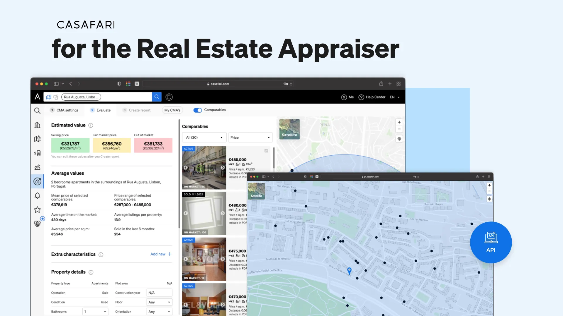 CASAFARI products for the real estate appraiser