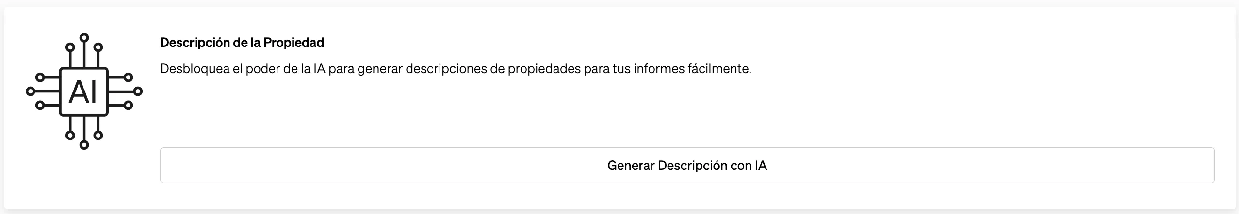 Descripción de la propiedad y ubicación en la página de la propiedad de CASAFARI