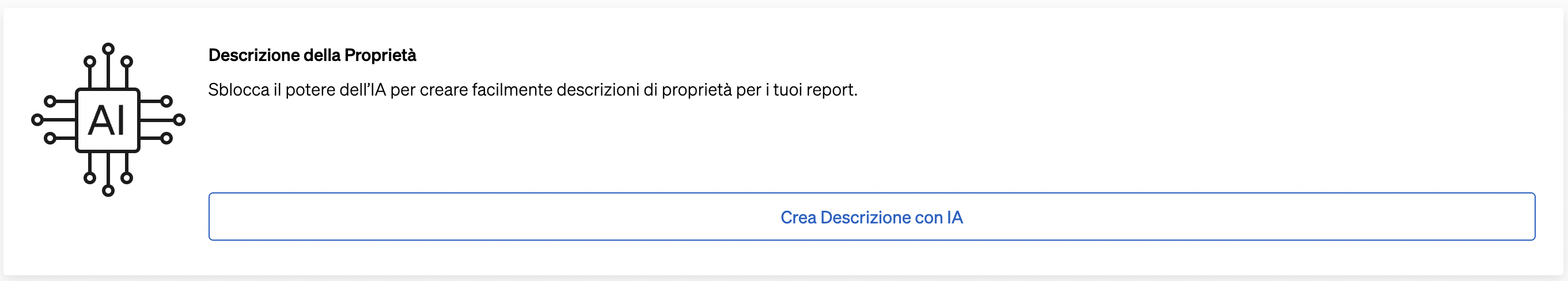 Descrizione della proprietà e della posizione all'interno della pagina della proprietà di CASAFARI