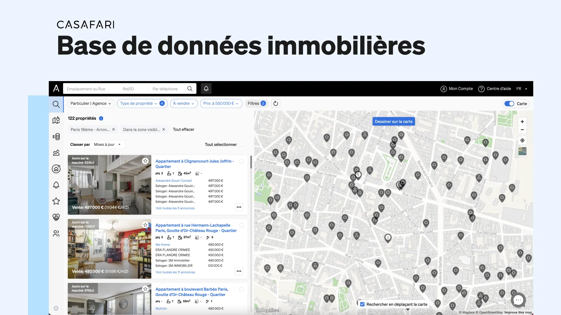 4 caractéristiques de la base de données immobilières de CASAFARI