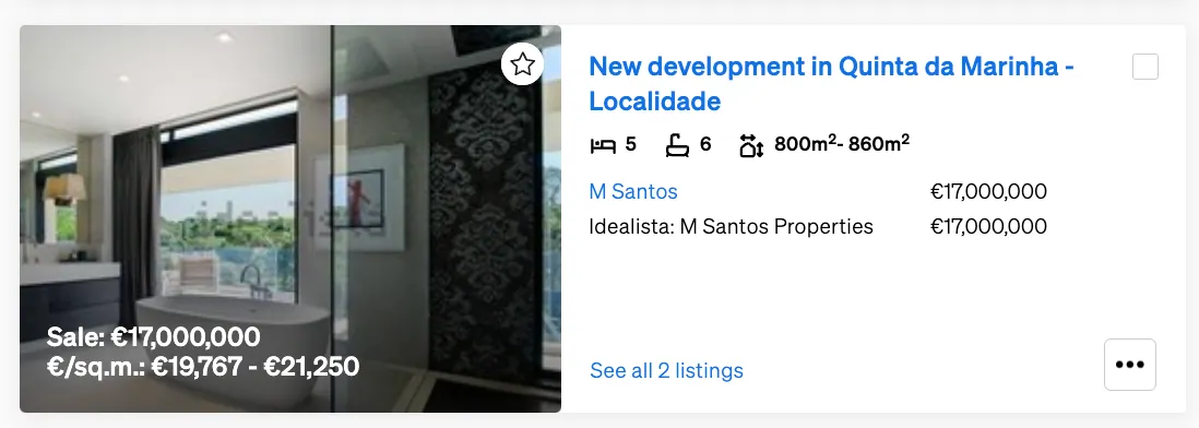Property under construction, found in "Developments" filter of CASAFARI
