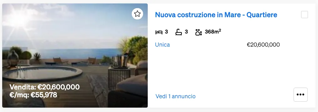 Proprietà in costruzione, trovata nel filtro "Nuove costruzioni" di CASAFARI