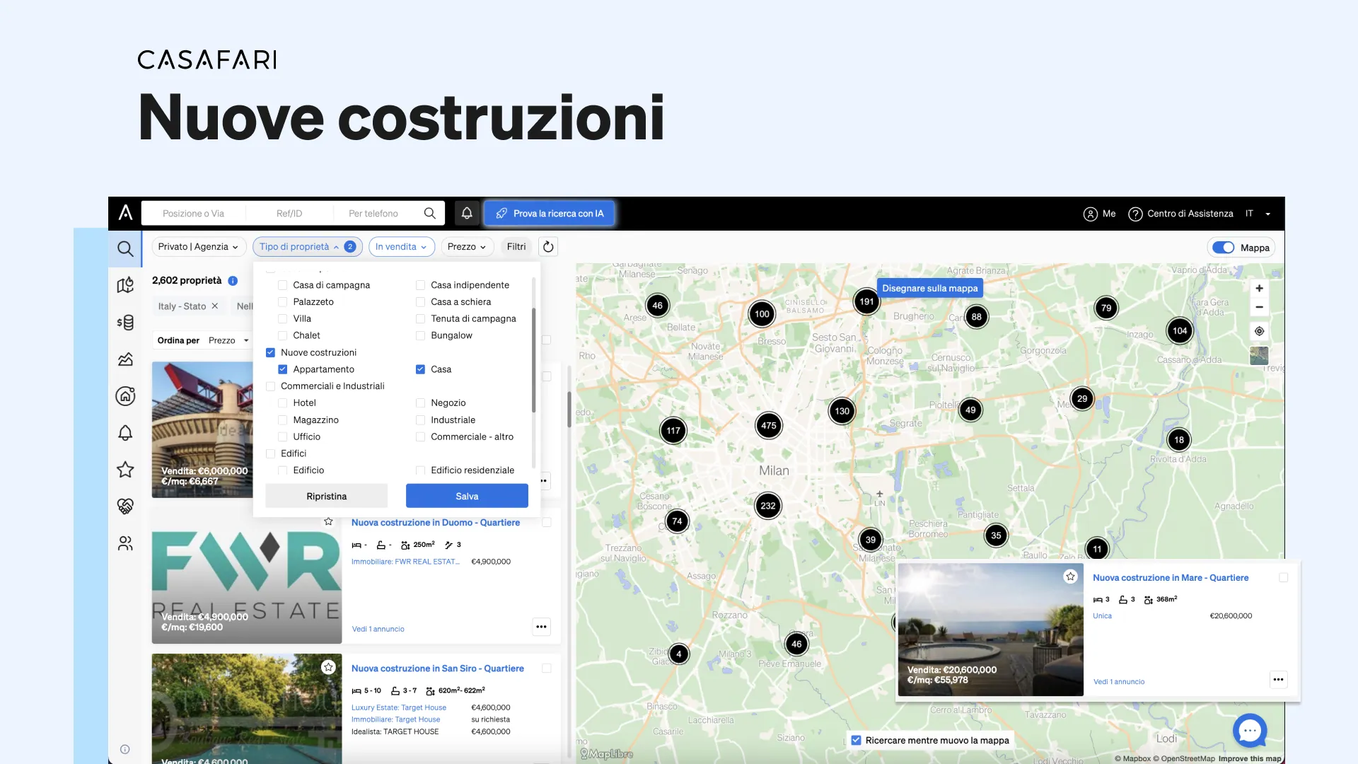 Nuove Costruzioni - Ricerca di Immobili di CASAFARI