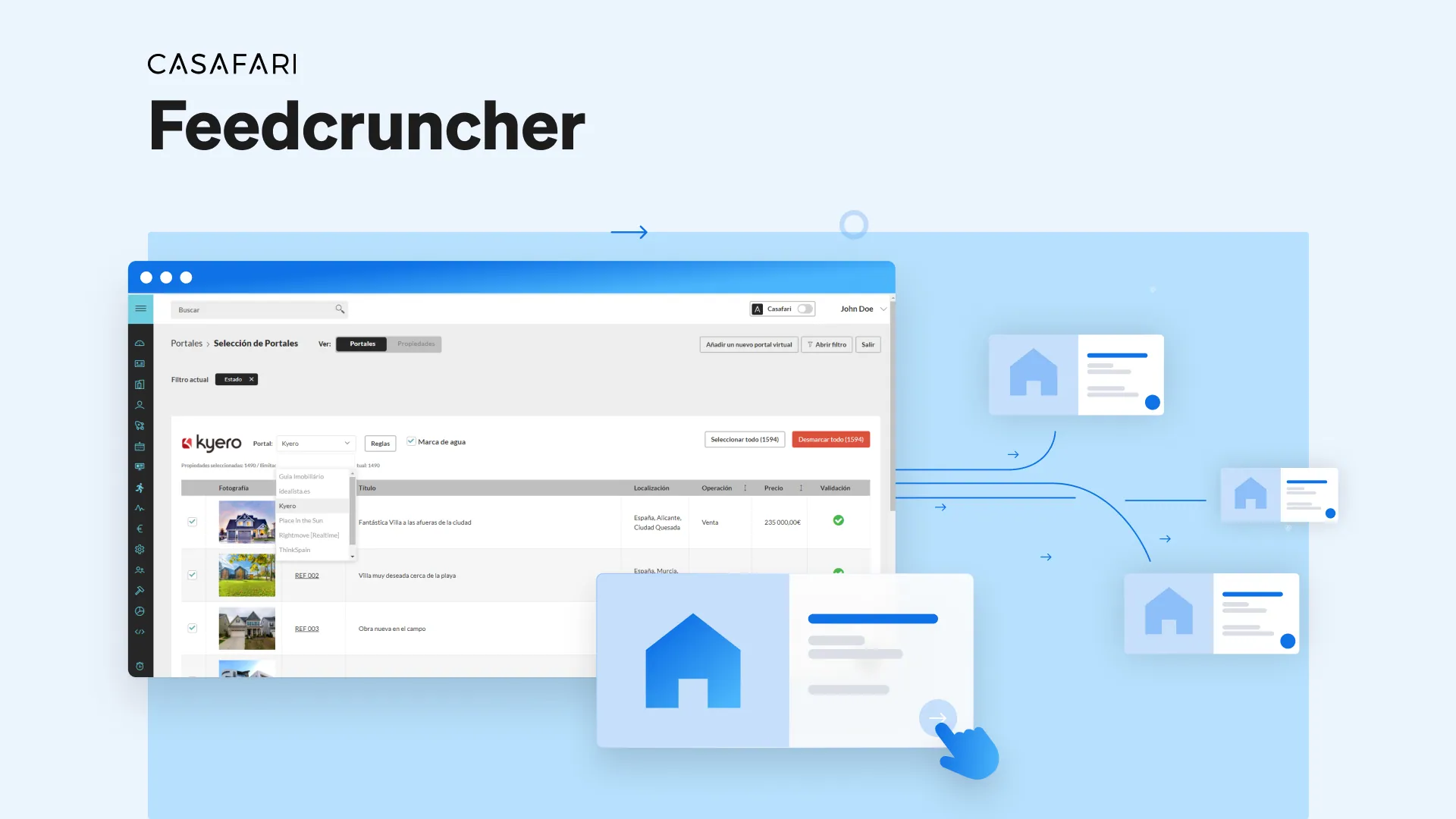 Feedcruncher, el producte de CASAFARI per exportar anuncis immobiliaris a molts portals immobiliaris alhora