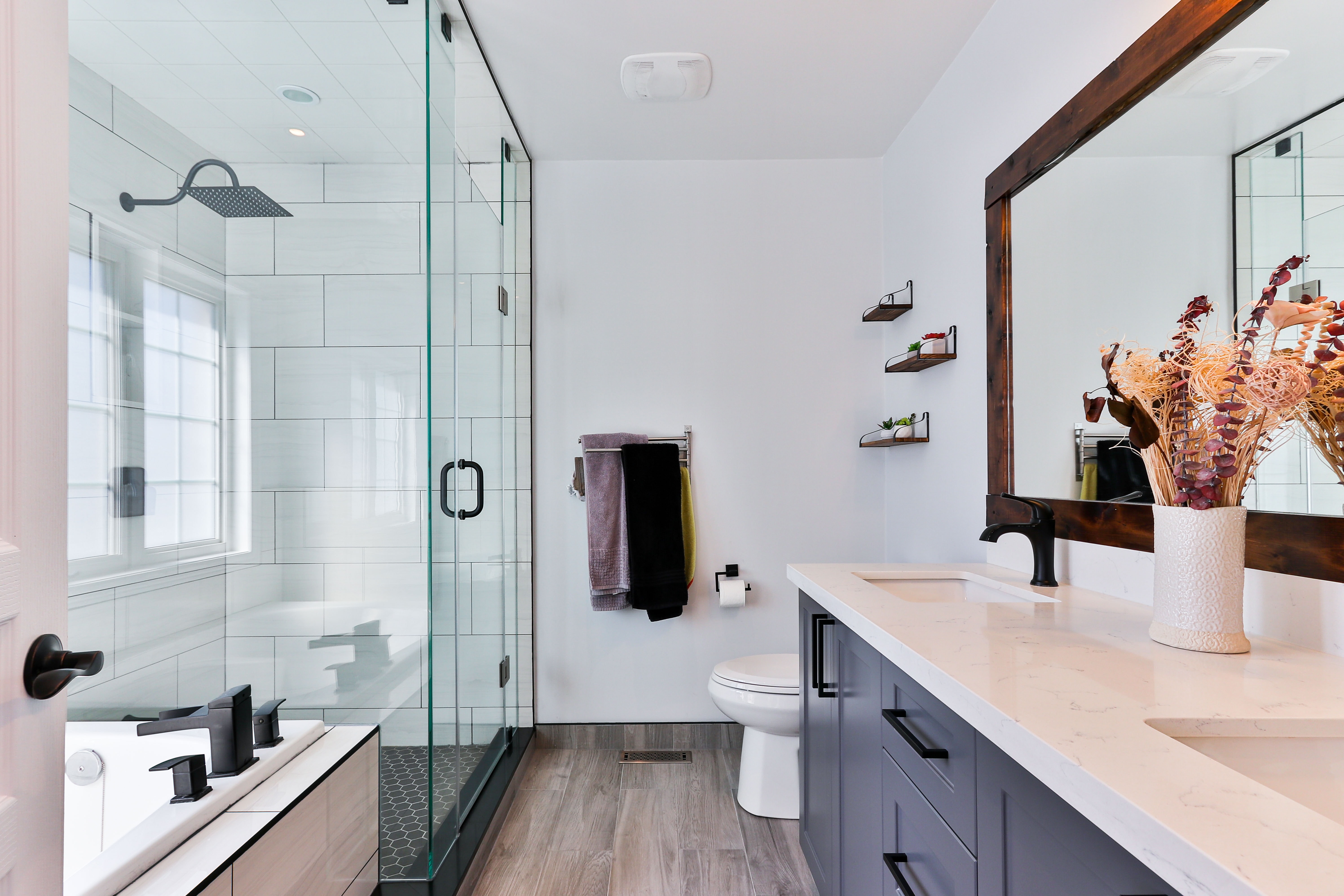 salle de bains d'une maison qui a fait l'objet d'un home staging