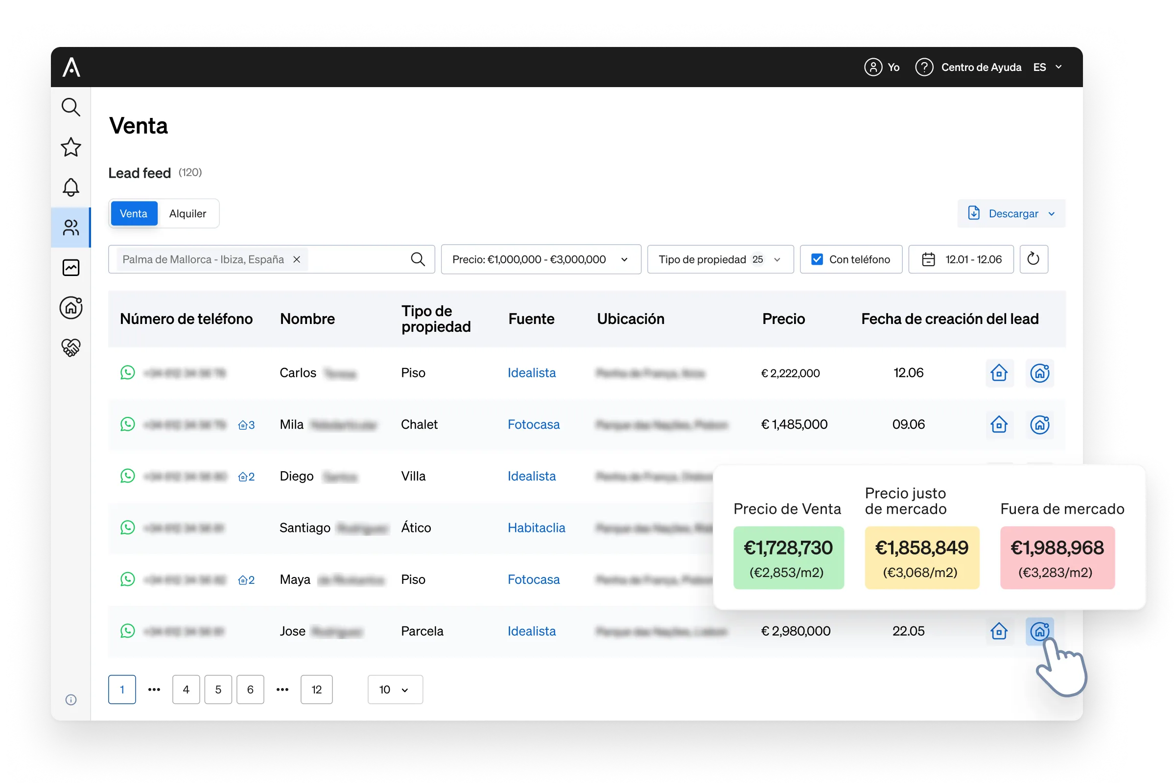 Encontrar vendedores particulares a su alrededor en un mercado específico con el Lead Flow de CASAFARI