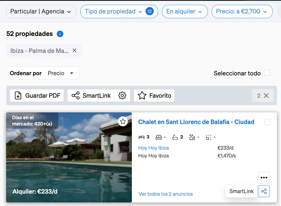 Crear un SmartLink con la Búsqueda de Propiedades
