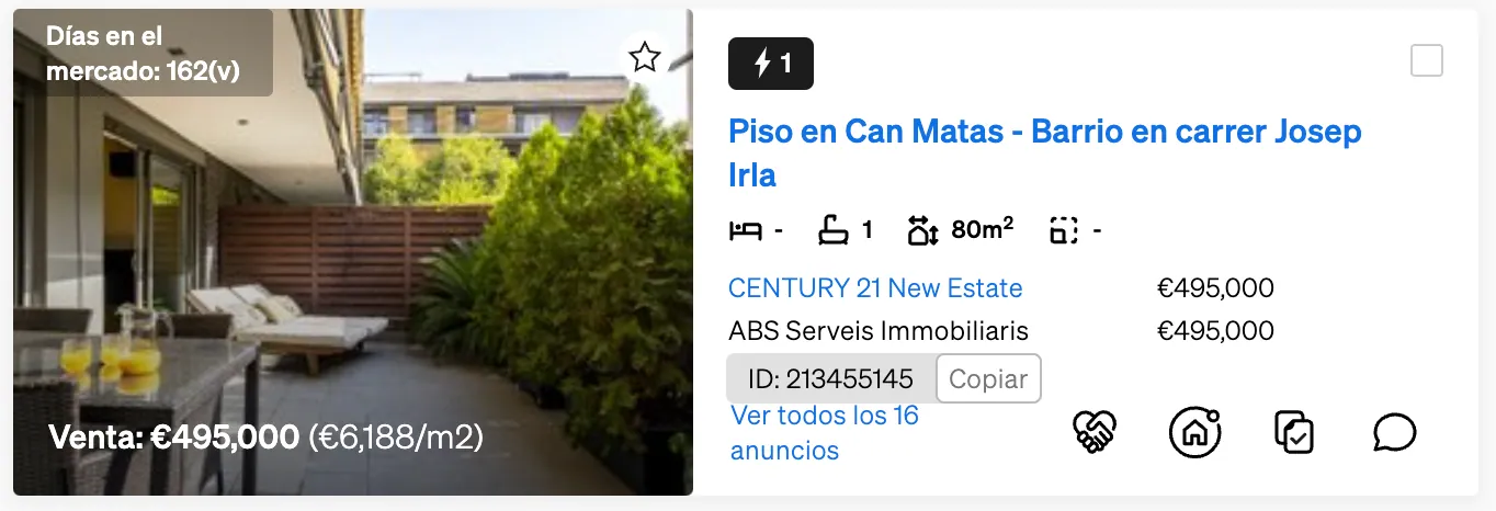 CASAFARI Connect disponible per a una propietat dins del cercador immobiliari de CASAFARI
