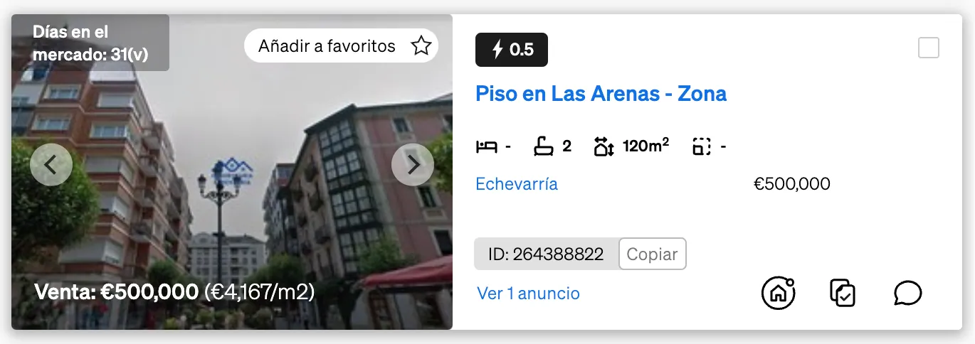afegir una propietat als Favorits al cercador d'immobles de CASAFARI