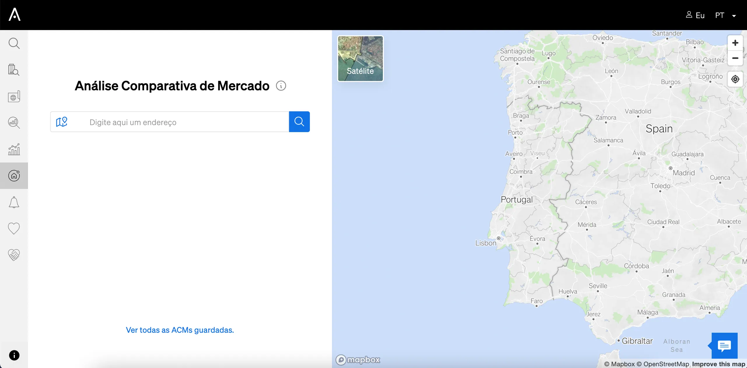 Defina a morada do imóvel que pretende vender ou arrendar