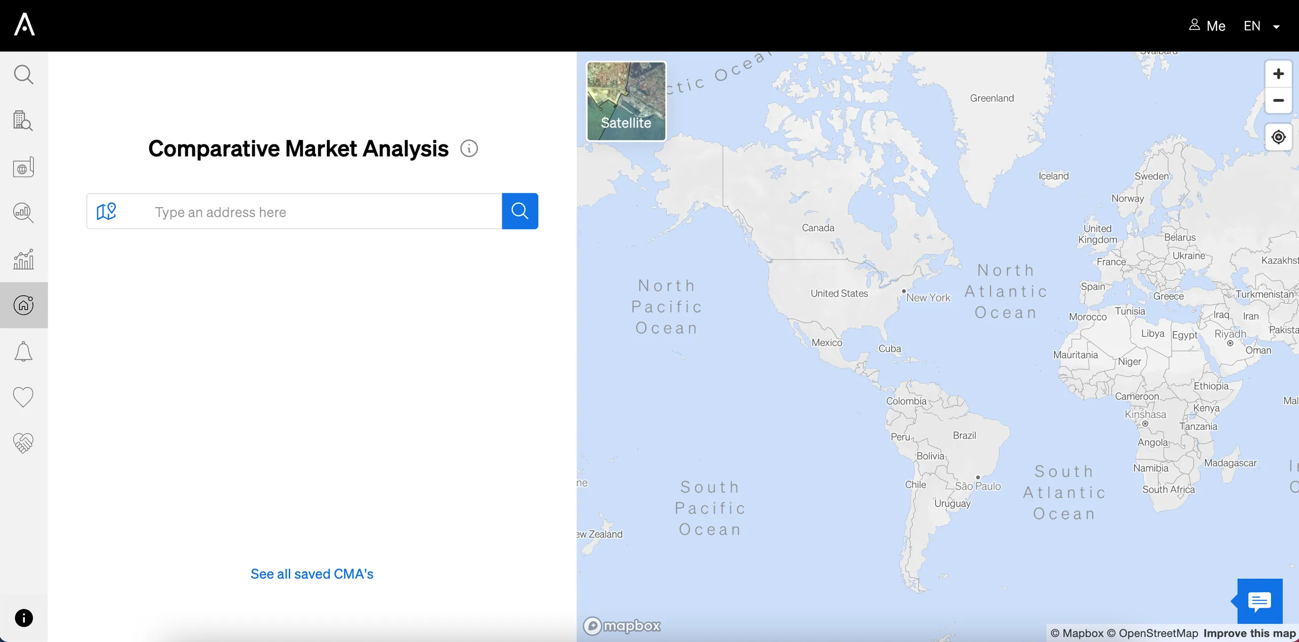 Set the address of the property you wish to sell or rent