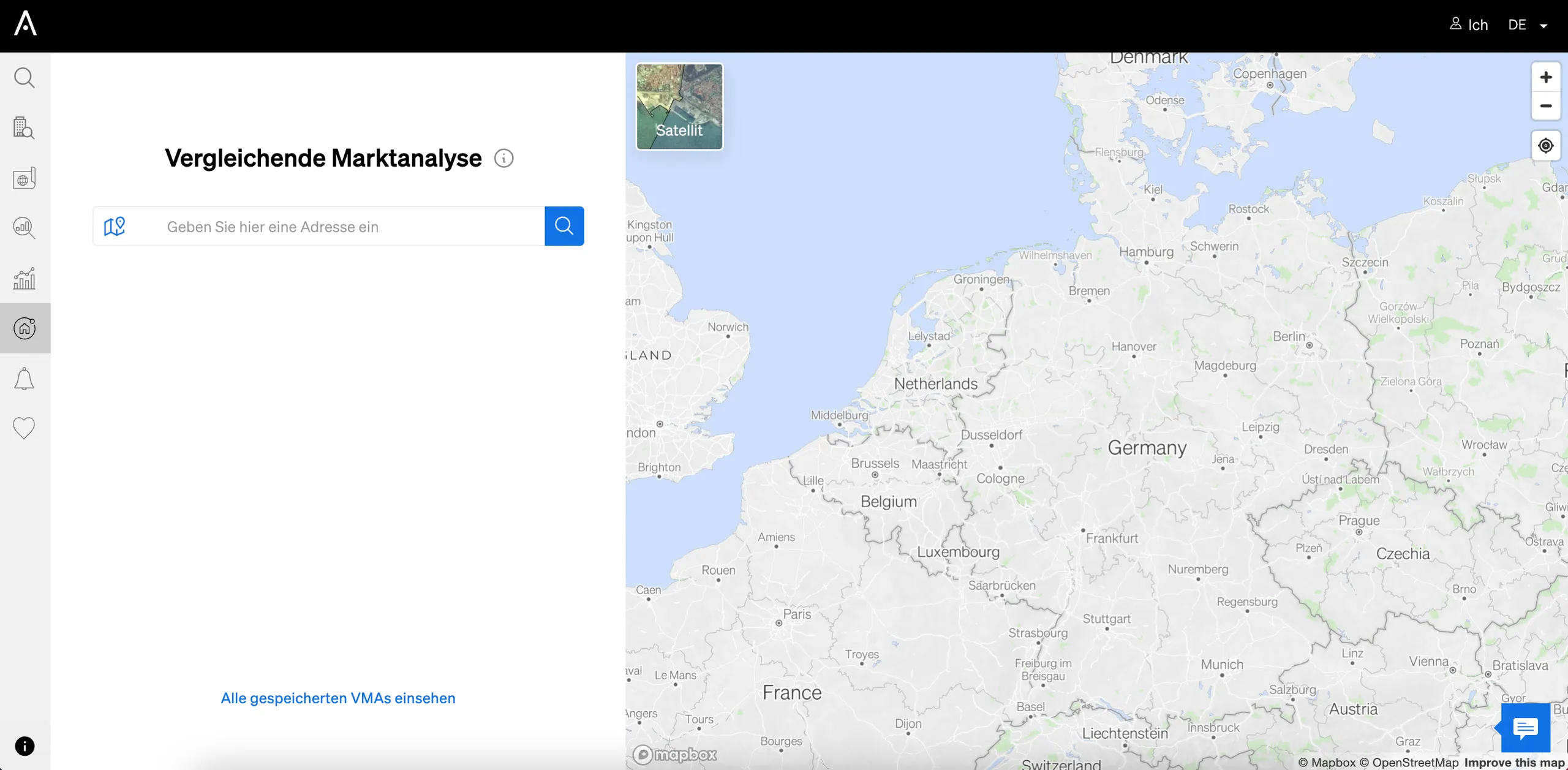 Geben Sie die Adresse der Immobilie ein, die Sie verkaufen oder vermieten möchten