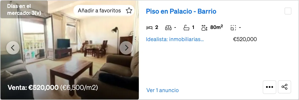 Botó per afegir una propietat a la carpeta de favorits