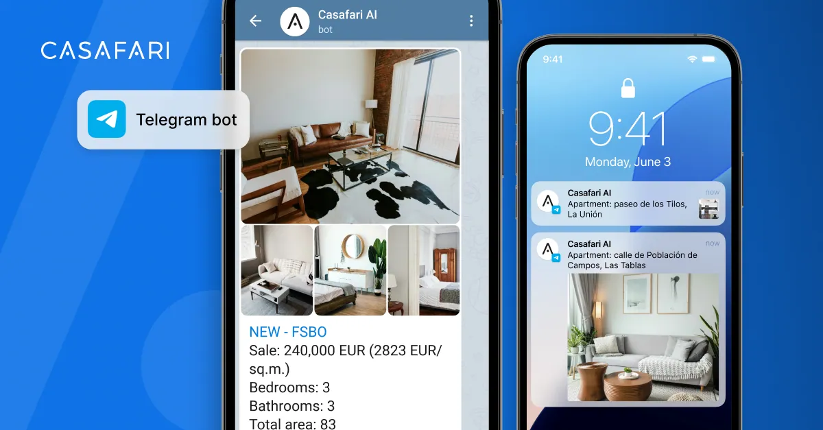 How CASAFARI's Telegram Bot works for real estate professionals