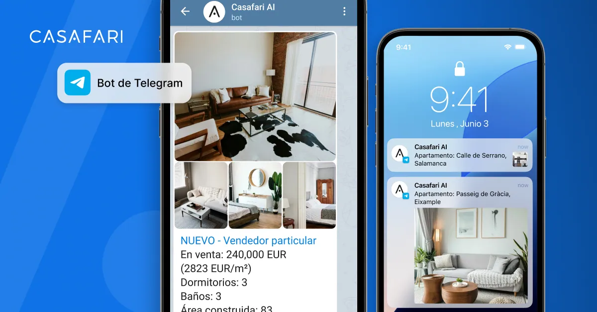Cómo funciona el bot de Telegram de CASAFARI para los profesionales inmobiliarios