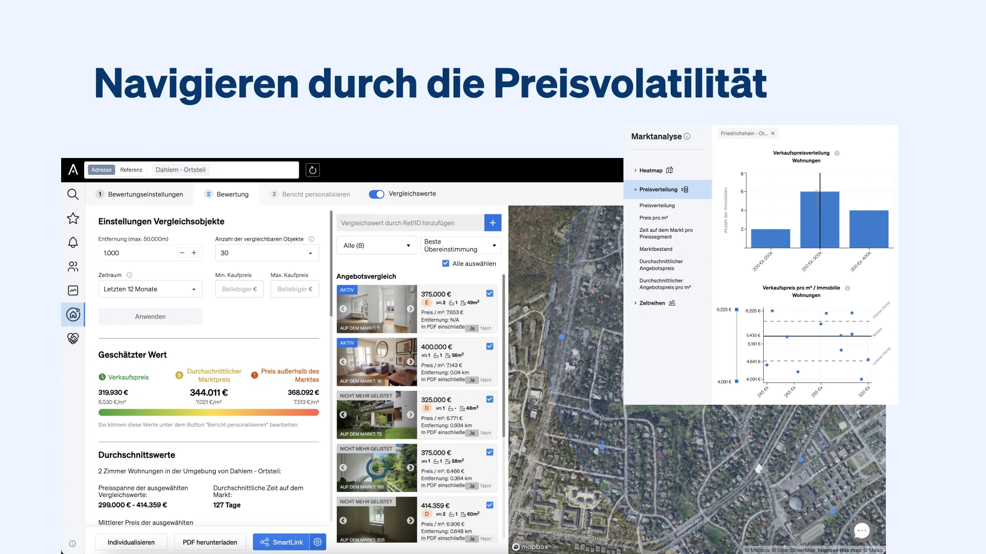 Datengestützte Immobilienbewertung und Marktanalyse von CASAFARI bei Preisvolatilität