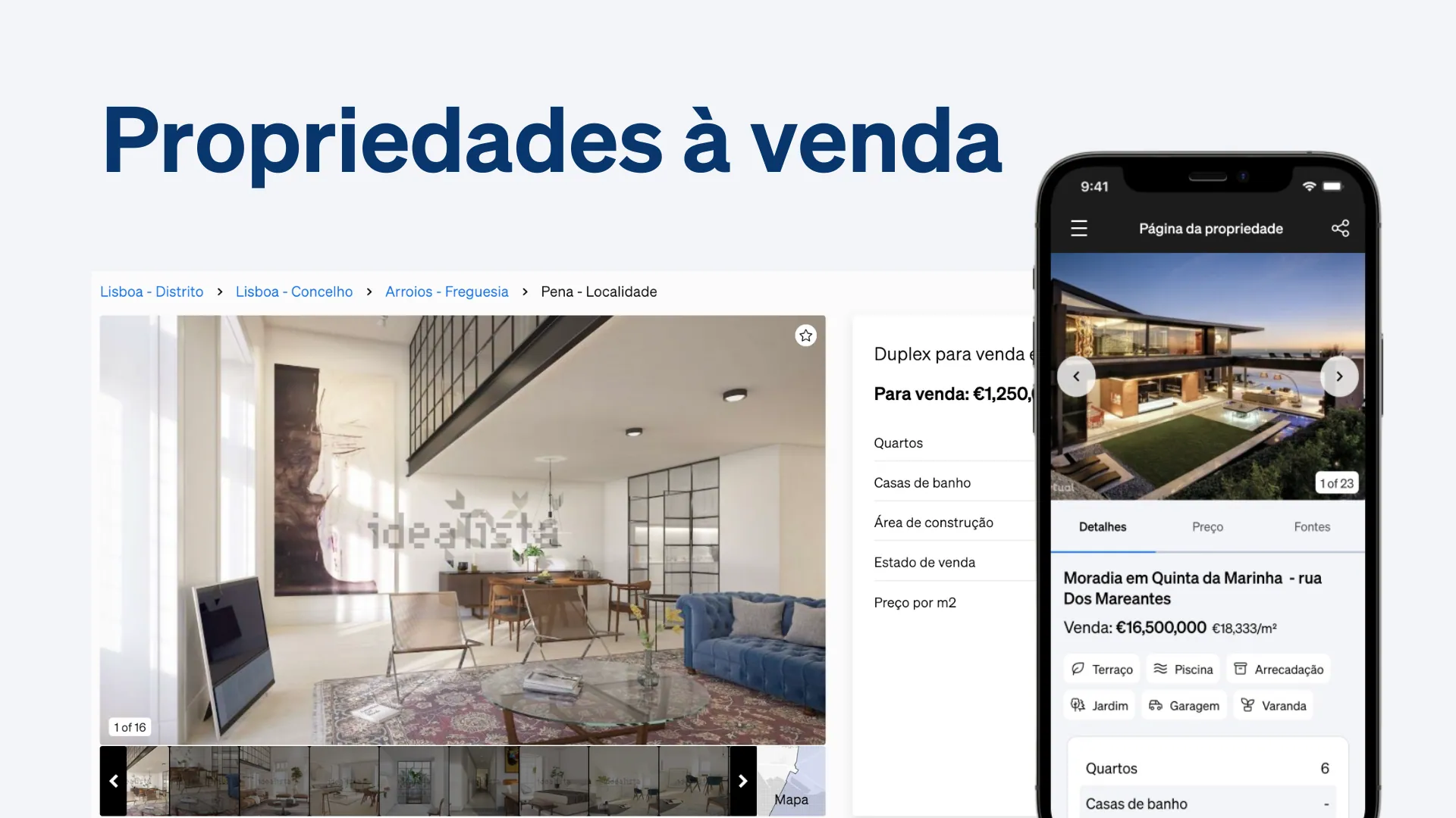 propriedades à venda na CASAFARI