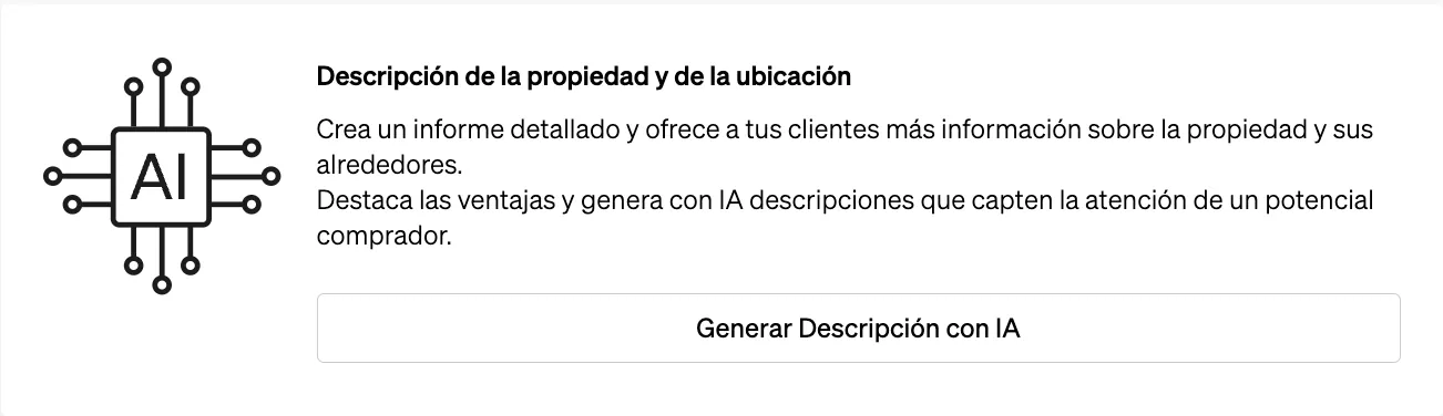 Descripciones de propiedades y lugares generadas por IA