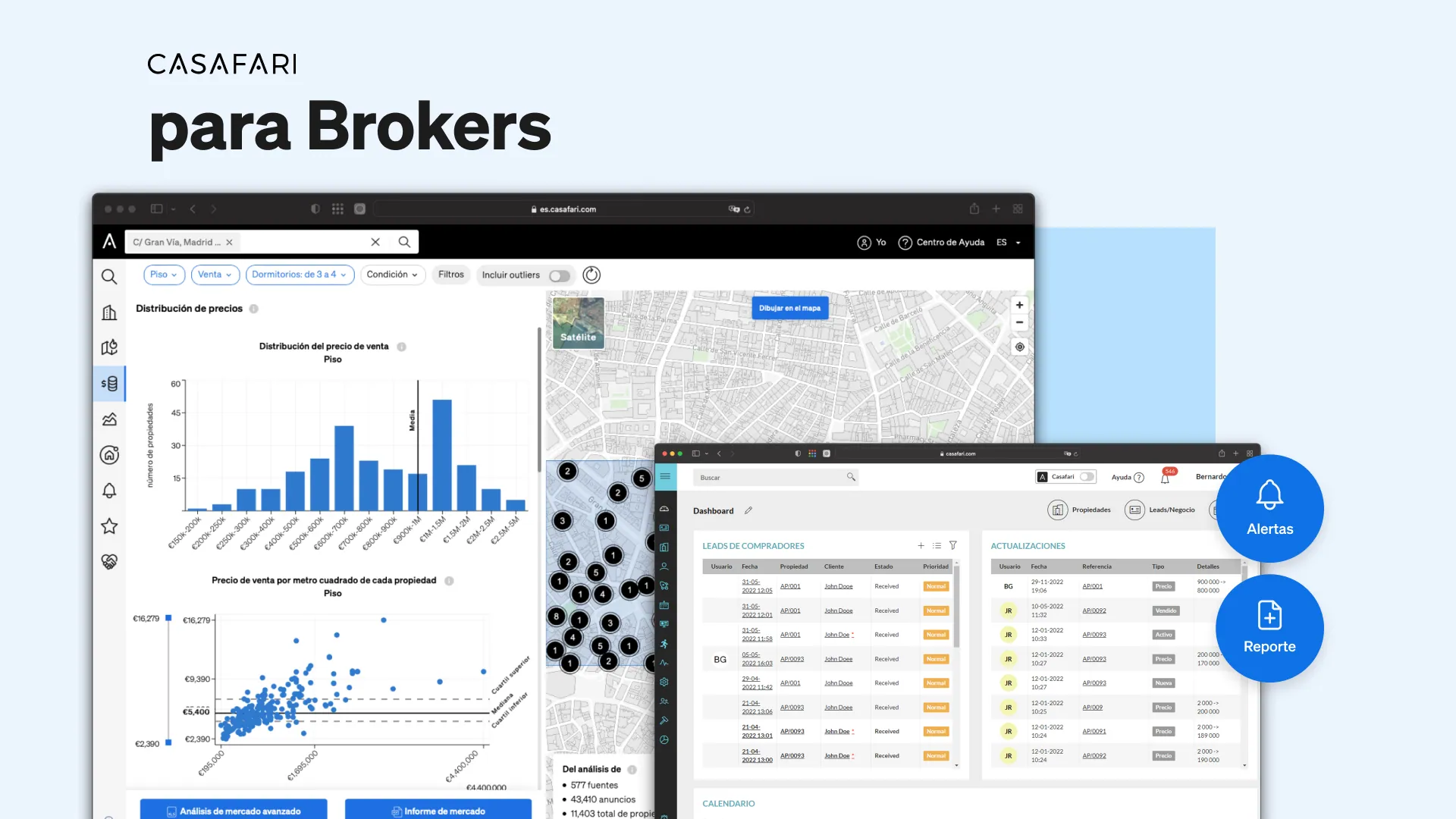 produtos de CASAFARI para el broker inmobiliario