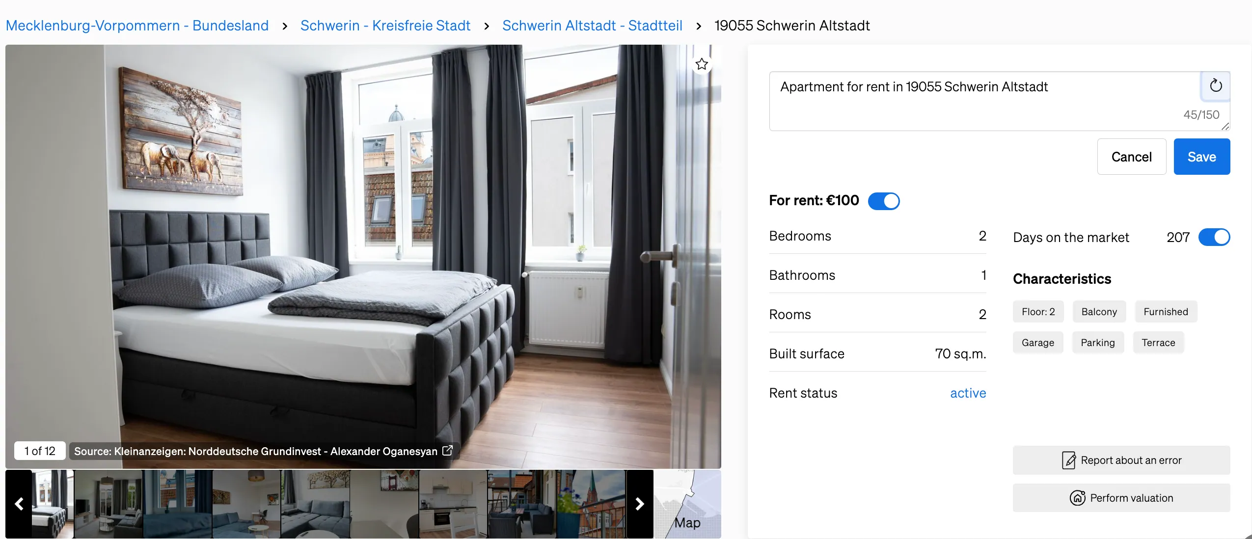 Editing the title of a property inside the Property Report Page to create a SmartLink