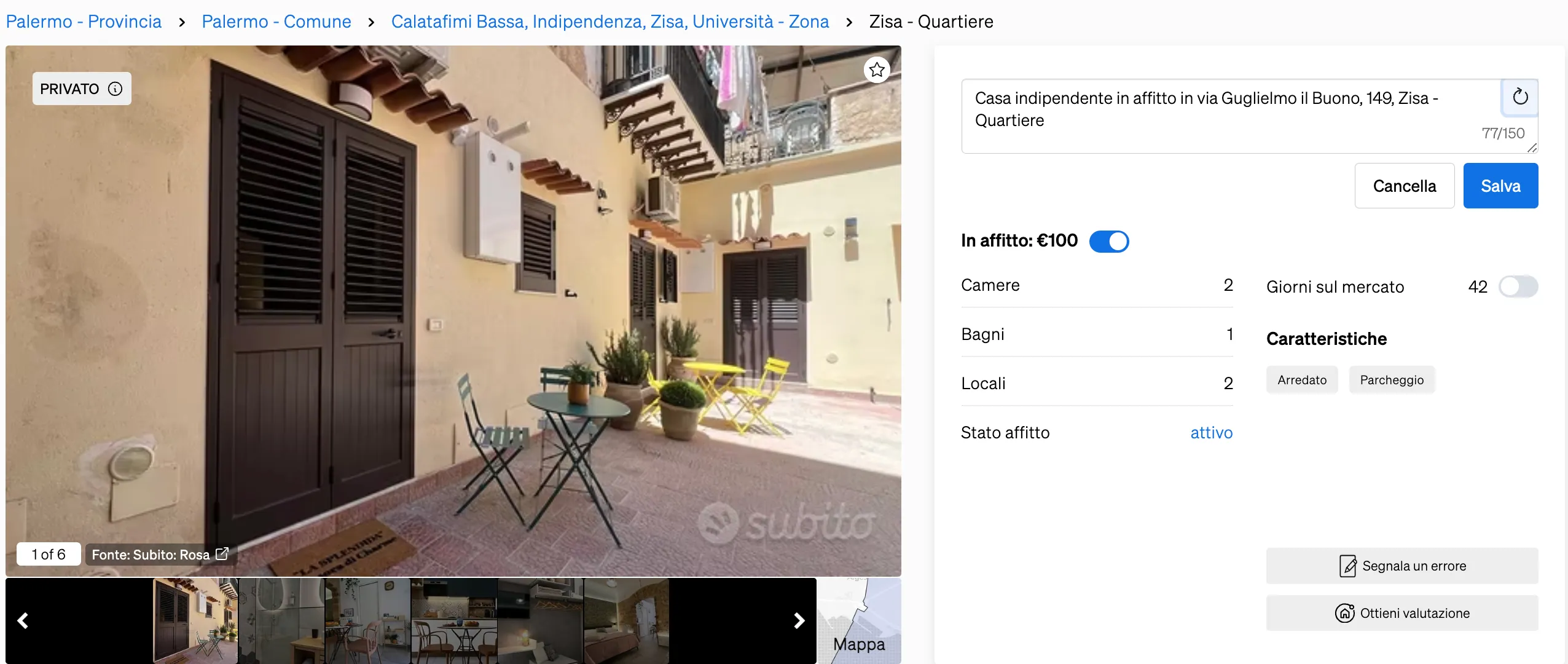 Modifica del titolo di una proprietà all'interno della Pagina del Report di Proprietà per creare uno SmartLink