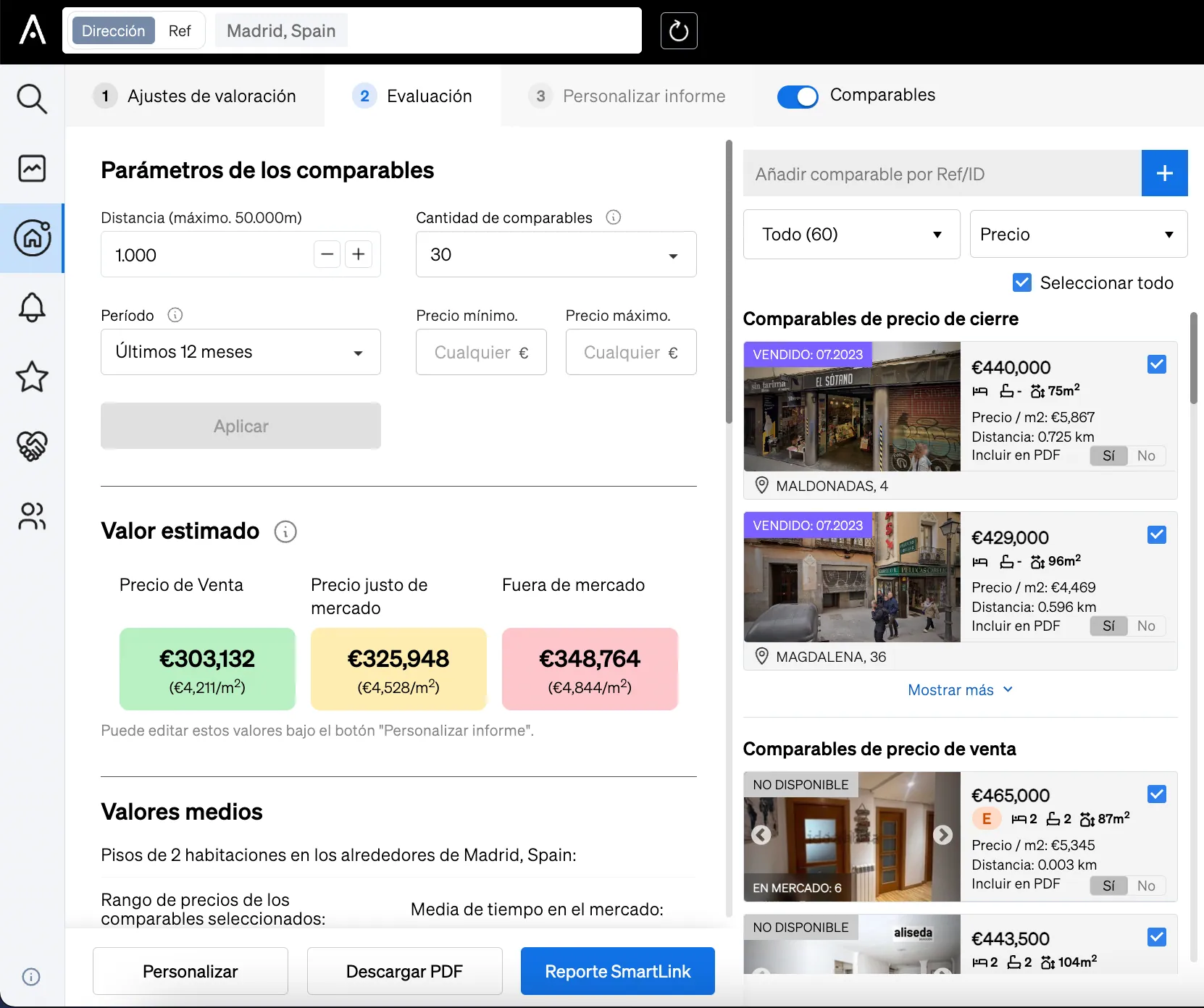 Creació de Smartlink dins de la Valoració Immobiliària de CASAFARI