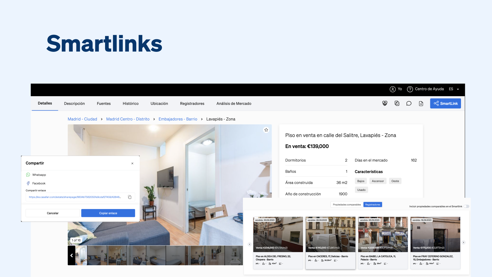 Smartlink, una funcionalidad de CASAFARI
