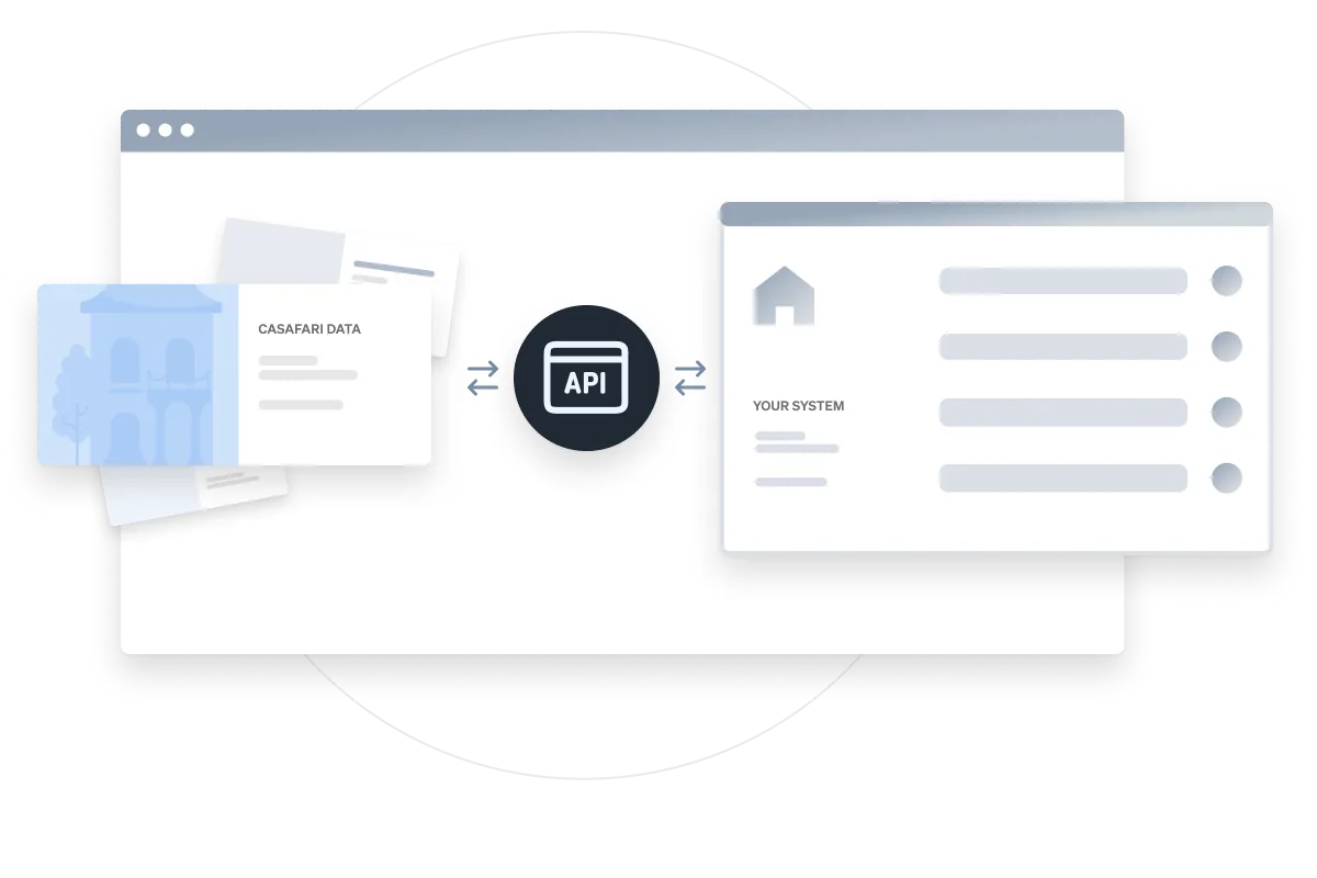 Casafari Property Data APIs: build your applications on top of powerful APIs and complete real estate data. Full flexibility: we help develop algorithms for your custom needs and to add data points on request .